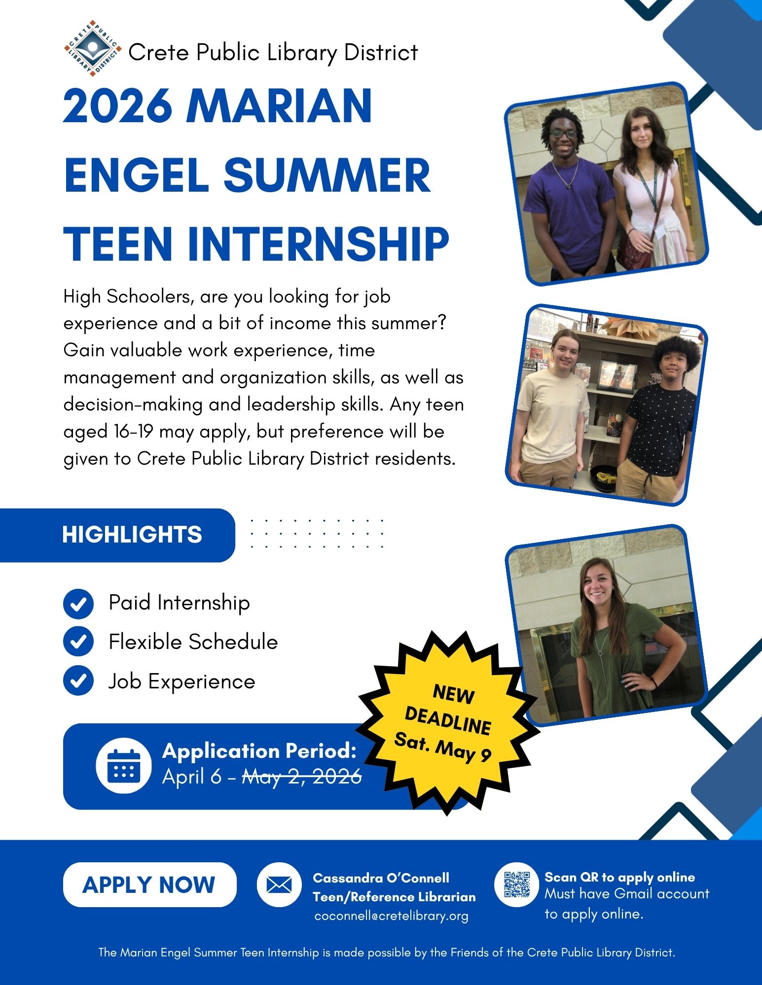 Teen Summer Internship Flyer